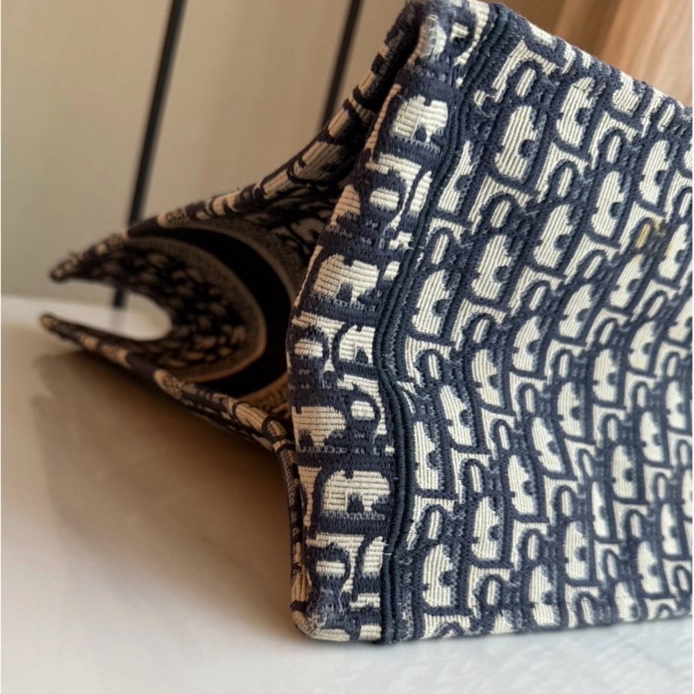 Dior Navy Monogram Tote Bag - Picture 9 of 15